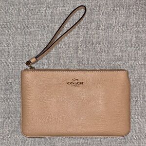 Coach Beige Wristlet